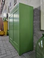 Vintage Groen Dressoir | Landelijke Houten Voorraad Kast 4, Grenenhout, Antiek Retro Vintage Brocante Landelijk Industrieel, 25 tot 50 cm