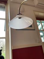 Klassieke antieke Franse hanglamp messing/glas, Ophalen, Gebruikt, Glas, Minder dan 50 cm