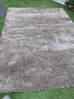 Luxus hoogpolig vloerkleed taupe, Huis en Inrichting, Stoffering | Tapijten en Kleden, Ophalen of Verzenden, Zo goed als nieuw