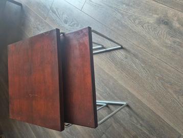 Vintage design bijzettafels palissander  beschikbaar voor biedingen