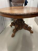 Antieke, ronde, jachttafel, Antiek en Kunst, Antiek | Meubels | Tafels, Ophalen