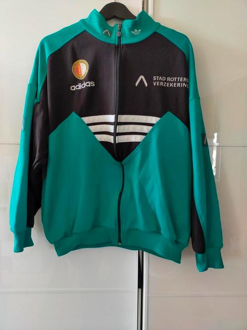 Feyenoord Adidas trainingsjack 1992, Kleding | Heren, Sportkleding, Zo goed als nieuw, Voetbal, Maat 52/54 (L), Groen, Ophalen of Verzenden