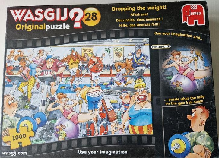 Wasgij Original 28 - Afvalrace! - 1000 stukjes, Hobby en Vrije tijd, Denksport en Puzzels, Zo goed als nieuw, Legpuzzel, 500 t/m 1500 stukjes