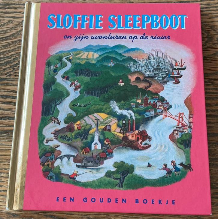 SPECIALE UITGAVE GOUDEN BOEKJE SLOFFIE SLEEPBOOT 1946, Boeken, Kinderboeken | Kleuters, Zo goed als nieuw, Fictie algemeen, Gouden boekje