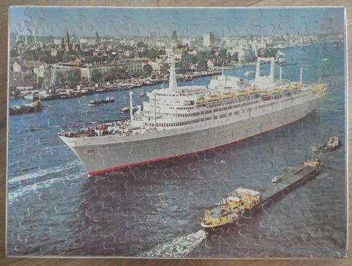 Holland America Line grote houten puzzel ss Rotterdam, Verzamelen, Scheepvaart, Gebruikt, Kaart, Foto of Prent, Ophalen of Verzenden