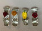 4 vintage Muranostijl handgemaakte messenleggers met fruit, Huis en Inrichting, Ophalen of Verzenden, Zo goed als nieuw
