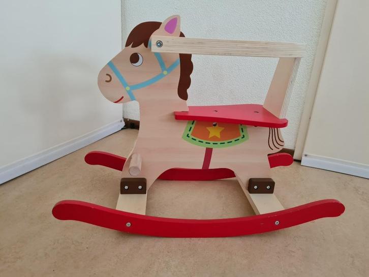 Houten Hobbelpaard, Kinderen en Baby's, Speelgoed | Houten speelgoed, Zo goed als nieuw, Rij- of Hobbelspeelgoed, Ophalen