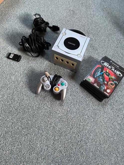 Nintendo Gamecube set met games incl garantie, Spelcomputers en Games, Spelcomputers | Nintendo GameCube, Zo goed als nieuw, Met 1 controller