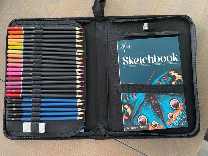 luxe MAP met (KLEUR)POTLODEN Creative Artist nieuw - WD014, Hobby en Vrije tijd, Tekenen, Nieuw, Potlood of Stift, Ophalen of Verzenden