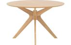 Eettafel Julia rond naturel gelakt eiken 120cm | Webshop, Ophalen of Verzenden, Nieuw, Overige kleuren, Overige typen