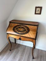 Antiek ingelegde notenhouten secretaire dames klep bureau, Huis en Inrichting, Kasten | Secretaires, Ophalen, Gebruikt