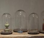 Glazen stolp plateau small glas houten stoer sober landelijk, Huis en Inrichting, Verzenden, Nieuw