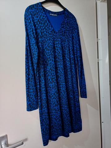 Juffrouw Jansen jurk L - paarsblauw/zwart - viscose beschikbaar voor biedingen