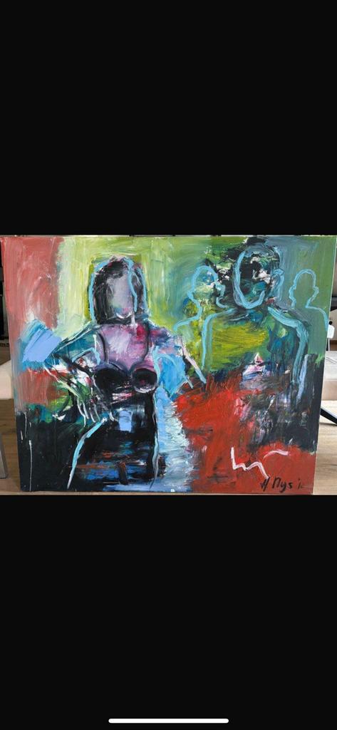 Hendrik Nijs schilderij  120 cm breed 100 cm hoog, Antiek en Kunst, Ophalen