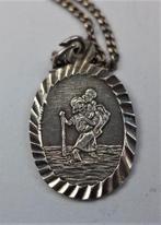 Mooi sterling zilveren hangertje Sint Christoffel (1176), Antiek en Kunst, Ophalen