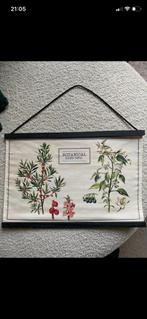 Wanddecoratie linnen doek kruiden, Ophalen of Verzenden