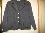 Zwart/wit gestreepde blazer, 44, Marcona, Kleding | Dames, Jasjes, Kostuums en Pakken, Ophalen of Verzenden, Zo goed als nieuw