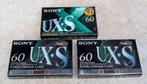 3 x Sony UXS 60min. Super Chrome nieuw., Cd's en Dvd's, Cassettebandjes, Ophalen of Verzenden, Zo goed als nieuw, Overige genres