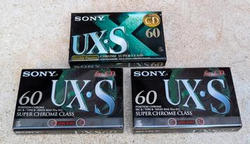 3 x Sony UXS 60min. Super Chrome nieuw. beschikbaar voor biedingen
