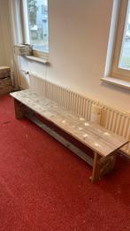 Gratis steigerhouten bank, Tuin en Terras, Ophalen, Zo goed als nieuw, Hout
