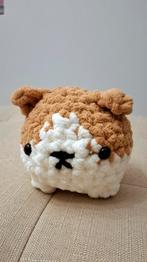 Handgemaakte Gehaakte Amigurumi Plushie Lichtbruine/Wite kat, Ophalen of Verzenden, Nieuw, Poes