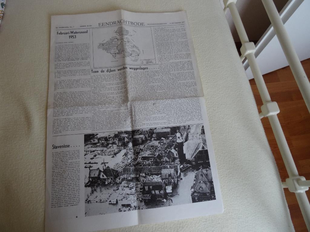 eendrachtbode watersnoodbijlage  krant van 31 december 1953, Ophalen of Verzenden, 1940 tot 1960, Nederland, Krant