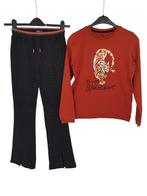 Prachtige zwart-bruine NOBELL flare sweatpant mt 158/164., Kinderen en Baby's, Kinderkleding | Maat 158, Broek, Nobell, Zo goed als nieuw