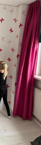 Roze gordijnen, Huis en Inrichting, Stoffering | Gordijnen en Lamellen, Overige kleuren, 200 cm of meer, Ophalen of Verzenden