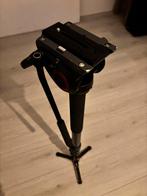 Manfrotto 561BHDV-1 Videomonopod met Balhoofd, Gebruikt, Eenpoot, Ophalen of Verzenden, 175 cm of meer