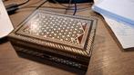 Antiek houten ingelegd oosters doosje geometrische figuren, Ophalen of Verzenden