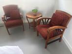 Fauteuils met bijpassend tafeltje, Huis en Inrichting, Fauteuils, Ophalen, 75 tot 100 cm, Zo goed als nieuw, 50 tot 75 cm