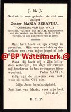 Wal van der Cornelia 1918 Antwerpen zr Serfina - 23000, Verzamelen, Bidprentje, Ophalen of Verzenden