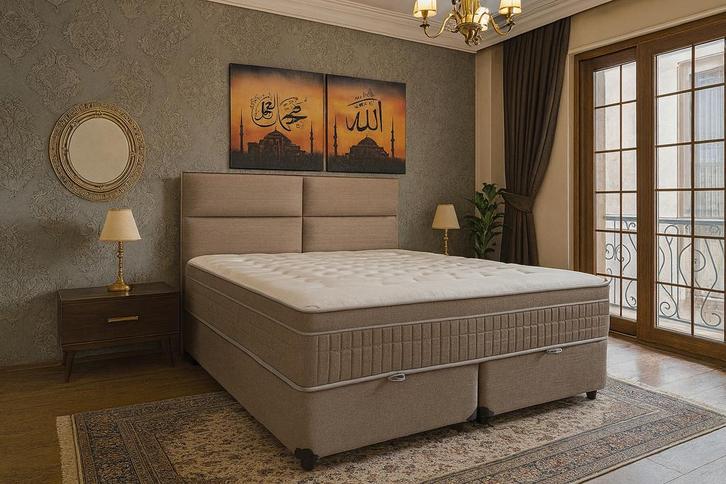 Boxspring/Baza met opbergruimte 180cm Direct/leverbaar E7210, Huis en Inrichting, Slaapkamer | Boxsprings, Nieuw, 180 cm, 200 cm