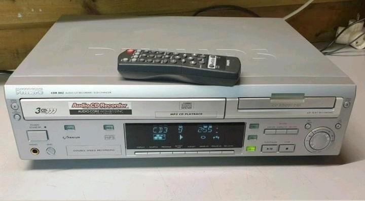 Philips cdr802 3cd speler + afstandsbediening, Audio, Tv en Foto, Cd-spelers, Gebruikt, Philips, Wisselaar, Ophalen of Verzenden