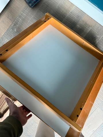 Scandinavische tafel 70x70 - Beuken & Wit beschikbaar voor biedingen
