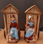 2 Antieke vaasjes. Man en vrouw. porselein., Antiek en Kunst, Ophalen of Verzenden