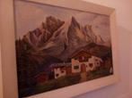 Mooi oud
schilderij met mooi
gebergte is 84/61, Antiek en Kunst, Ophalen