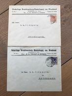 NEDERLAND, 2 Puntgave enveloppen van de O.B-M. van Woudsend., Verzenden, Envelop