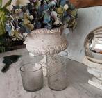 2 Braxton kaarsen houders / waxinelichtjes / vaas set glas, Huis en Inrichting, Ophalen of Verzenden, Zo goed als nieuw, Overige materialen