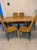 Complete eet tafel met stoelen 6 set eetkamer eetstoelen, Ophalen, Zo goed als nieuw, 4 tot 6 stoelen