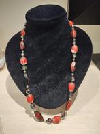 Art Deco ketting Tsjechische aurora borealis kristallen glas, Sieraden, Tassen en Uiterlijk, Antieke sieraden, Verzenden, Brons