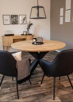 Eiken tafel eettafel boomstamtafel rond ovaal massief 4cm, Huis en Inrichting, 100 tot 150 cm, 200 cm of meer, Ophalen of Verzenden