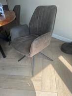 6 grijs / antraciet eetkamerstoelen draaibaar, Huis en Inrichting, Ophalen, Zo goed als nieuw, Grijs