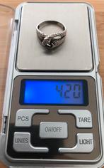 Heren ring slang zilver 925, Sieraden, Tassen en Uiterlijk, Ringen, 20 of groter, Heer, Ophalen of Verzenden, Zo goed als nieuw