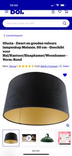 Zgan mooie zwart velours lampenkappen, Huis en Inrichting, Lampen | Lampenkappen, Ophalen of Verzenden, Zo goed als nieuw, Zwart