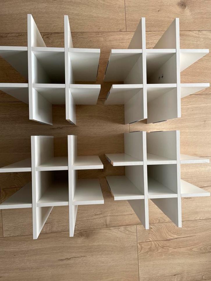 4x IKEA Kallax Flessen Inzet - Wit, Huis en Inrichting, Kasten | Stellingkasten, Zo goed als nieuw, Ophalen of Verzenden