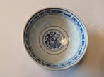 Kommetje Jingdezhen Draken blauw wit porselein doorsnee 9 cm, Antiek en Kunst, Antiek | Porselein, Ophalen of Verzenden