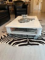 Houten Pallet Salontafel met Wielen, Ophalen, Gebruikt, 100 tot 150 cm, 50 tot 100 cm