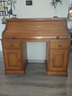 Massief patine licht eiken bureau, Huis en Inrichting, Ophalen, 100 tot 150 cm, Eikenhout, Zo goed als nieuw