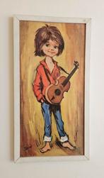 Vintage schilderij jongen, Antiek en Kunst, Ophalen of Verzenden